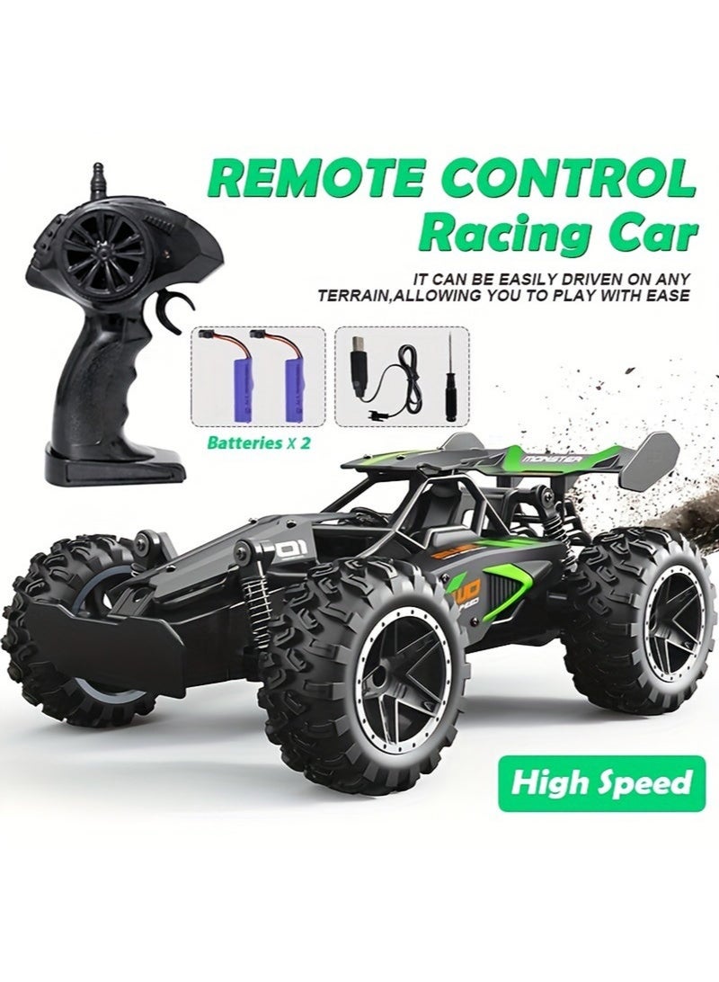 Arabest Small High-speed Off-road 2.4 G Remote Control Car Drift Adapted To The Anti-collision Setting Of Various Sections Of Rubber Large Tire, 2WD RC Car with Hand Control，Dual Batteries Switch Toy Car At Any Time，Gifts Toy for Boys Girls, Blue - Image 3